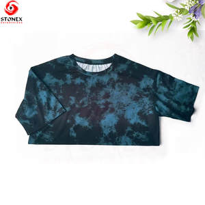 T-shirts oversize tie-dye pour femmes, été, couleur et design personnalisés, style tendance, vente en gros, manches courtes - Product Image 5