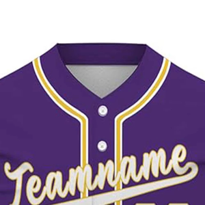 Maillot de baseball OEM personnalisé avec sublimation, broderie, motif, logo, nom, 100% polyester, uniforme d'équipe de baseball, t-shirt - Product Image 4