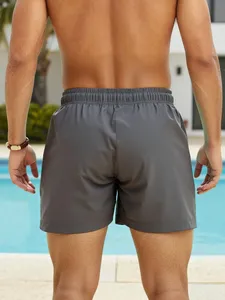Shorts de Playa Personalizados con Cintura Elástica y Cordón Ajustable, Tela de Secado Rápido, Traje de Baño Informal para Vacaciones, Proveedor Mayorista - Product Image 2