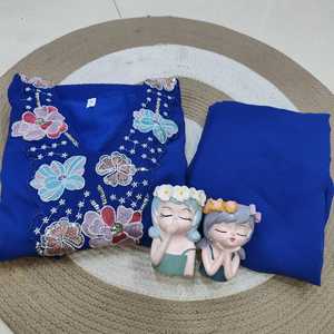 ชุดเซ็ตสองชิ้นสำหรับผู้หญิง ผ้าจอร์เจตต์แท้ ทรงขากว้าง ดีไซน์ปักลายอย่างประณีต เพื่อความสบายและสง่างาม ผลิตจากโพลีเอสเตอร์ - Product Image 6