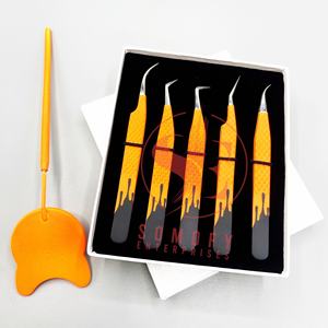 Pince à épiler à cils en acier inoxydable avec logo personnalisé, outil de beauté pour extensions de cils, pour la crème glacée - Product Image 4