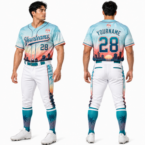 Conjunto de Pantalones y Camiseta de Uniforme de Béisbol para Hombre, Estilo Retro, Venta al por Mayor, Proveedor de Fábrica, Fabricante, Exportador, Etiqueta Privada, OEM, ODM, Ropa - Product Image 1