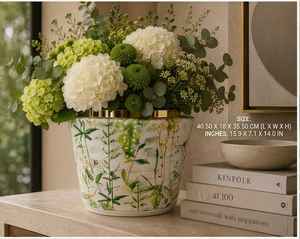 Unique Design Set of 2 Decorative Metal Vase <b>Sticker</b> Enamel Large Size Classic <b>Flower</b> Vase for Home and Table Decor Customized - Product Image 1