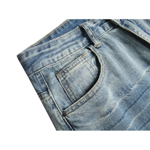 Jean décontracté vintage pour homme, coupe ample, jambe large, en denim noir, style streetwear hip-hop tendance - Product Image 4