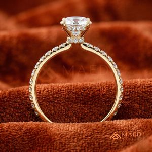 Gold Oval Cut <b>Solitaire</b> <b>Ring</b> for Women Luxury Engagement Style Sparkling Jewelry Gift Design - Product Image 2