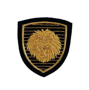 Custom Logo Bullion Wire Embroidery Badges Patches Safety <b>Pin</b> Handmade Comfortable Fit OEM Service High Quality Washable - Product Image 3