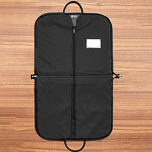 Sac à vêtements en polyester noir avec fermeture éclair et poignée pour le rangement à domicile 39,4 pouces 100 cm - Product Image 1
