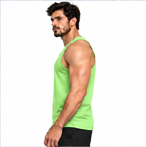 Débardeur Homme Oversize Été Streetwear Coton Sans Manches T-shirt Vintage Délavé Épaules Larges Gilet de Sport Fitness Logo Personnalisé OE - Product Image 4
