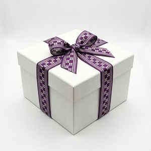 Ruban métallique Neelkamal Industries 25 mm violet foncé à motif argenté pour accessoires de mode, aménagement intérieur et design vestimentaire - Product Image 4