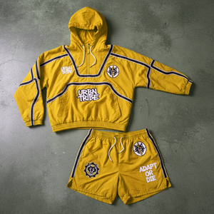 Custom Men <b>Running</b> Outdoor Sportswear <b>Reflective</b> Zip up Polyester Nylon Windbreaker Tracksuit Track <b>Jacket</b> and Shorts Setv - Product Image 4