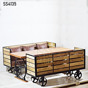 Industrial L-Shaped Hotel <b>Sofa</b> <b>Set</b> with Wooden Frame and Metal Legs Custom 3 Seat Commercial Furniture - Product Image 1