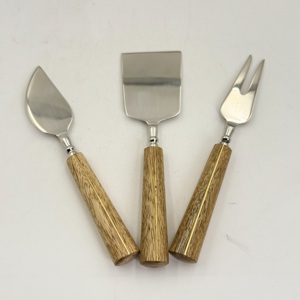 Cheese Knife <b>Set</b> Stainless Steel with <b>Wooden</b> Handle Perfect Cutlery for Restaurant Kitchen Lowest Price in india - Product Image 2