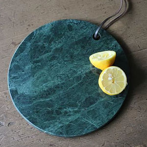 Planche à découper élégante en marbre épais pour accessoires de cuisine de luxe offrant une utilisation robuste et stable - Product Image 1