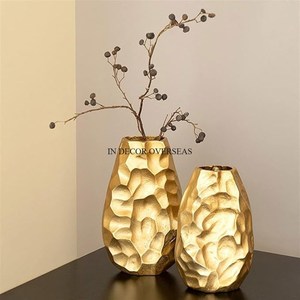 Hig Grade Gold Plated Hot Selling Large Fancy Texture Home And Hotel <b>Table</b> <b>Top</b> Flower Vases Home <b>Decor</b> <b>Wedding</b> <b>Decor</b> Accessory - Product Image 1