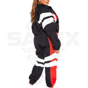 Nuevo conjunto deportivo de nailon de dos piezas, estilo oversized, con chaqueta cortavientos reflectante para hombre. - Product Image 2