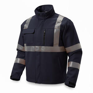 High Quality Men's <b>Hi</b> <b>Vis</b> Reflective Safety Construction Soft Shell Breathable Quick Dry Rip-Stop Work <b>Jacket</b> for Outdoor - Product Image 4