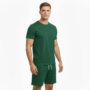Conjuntos Deportivos para Hombre 2025, Conjunto de Dos Piezas, Verano, Ligero, Transpirable, Algodón, Camiseta con Cuello Redondo y Pantalones Cortos con Estampado Personalizado, Ropa Urbana - Product Image 2