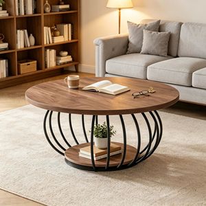 Tavolini Rustici Fatti a Mano Convertibili in Tavoli da Caffè per Arredamento Casa, Tavolini con Piedini Regolabili per Soggiorno - Product Image 5