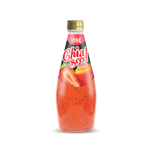290ml Strawberry Chia Seed Drink, Sugar-Free, OEM ODM Private Label, Bulk Orders, <b>Beverage</b> Manufacturer Vietnam - Product Image 1