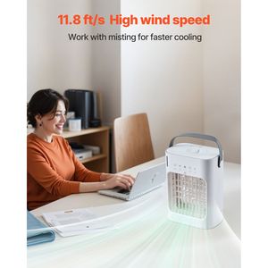 Enfriador de Aire Evaporativo Portátil 4 en 1, Temporizador Inteligente, 3 Velocidades, Mini Aire Acondicionado, Tanque de Agua de 700 ml, 0.7H, Público Objetivo: Todos - Product Image 5