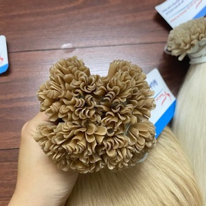 Extensions de cheveux humains ondulés vietnamiens de 24 pouces, à pointe en U, en kératine, prix de gros, prêts à être expédiés de l'usine. - Product Image 2