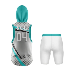 Custom Sublimated Camouflage Hooded Tank Top and <b>Compression</b> <b>Shorts</b> Set for Adults Unisex Quick Dry Athletic Wear - Product Image 4