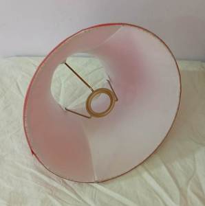 Red Pleated Cotton Fabric Lamp Cover Replacement for <b>Wall</b> <b>Sconce</b> <b>Light</b> Shade Decor with E27 Bulb holder for Hotel & Restaurant - Product Image 2