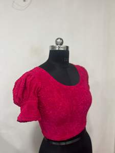 Blusa Estampada de Otoño para Mujer, Talla Grande, Elástica, con Manga Abullonada, Georgette, Brasso, de la Mejor Calidad - Product Image 6