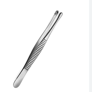 Pinzas de tejido rusas de 6 pulgadas con puntas redondas dentadas de acero inoxidable, la mejor calidad a precio mayorista, proveedor de Pakistán. - Product Image 1