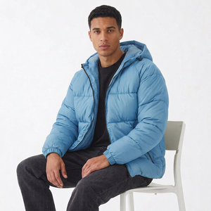 Veste matelassée réversible à capuche pour homme, design personnalisé, imperméable, écologique, manteau d'hiver chaud et isolé, décontracté pour l'extérieur - Product Image 6