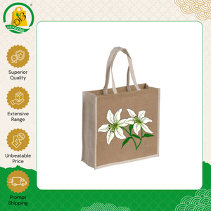 Fabricante Mayorista que Vende Bolsas de Yute de Primera Calidad para Uso Diario de Mujeres, Bolsas de Compras, Bolsas de Yute con Estampado de Moda en Venta - Product Image 3