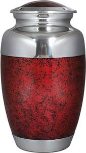 Red Jar Pet Cremation <b>Urn</b> Stainless Steel Airtight Memorial Keepsake for Dogs - Product Image 4