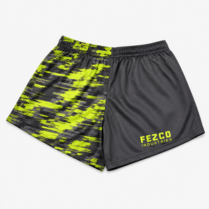 Pantalones Cortos Deportivos para Atletas, Corte Regular, Secado Rápido, Diseño de Atardecer - Product Image 1
