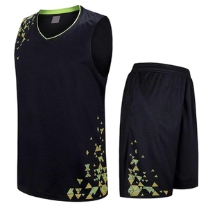 Meilleur ensemble de vêtements de sport de basketball personnalisé avec logo imprimé, en Spandex/Polyester, respirant, séchage rapide, antibactérien, sans manches, unisexe - Product Image 1