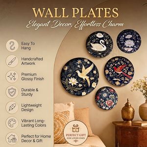 Juego de 5 Placas Decorativas de Metal para Pared con Diseño de Aves, Decoración para el Hogar, Arte de Pared para Colgar en la Sala de Estar, Dormitorio y Oficina - Product Image 6