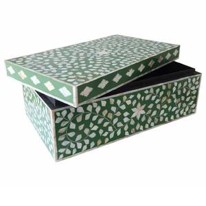 High Quality <b>Floral</b> Pattern Handmade Mother of Pearl Jewelry <b>Box</b> Mop Inlay Trinket <b>Box</b> Jewelry Decorative <b>Storage</b> <b>Box</b> - Product Image 2