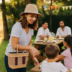 Bolso Tote de Mujer con Rayas Negras a la Moda, Diseño Minimalista, para Viajes Diarios Casuales, Viajes a la Ciudad, Verano, Proveedor Indio, Bolso Elegante - Product Image 2