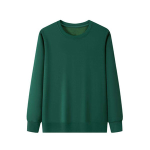 Sudadera Básica de Cuello Redondo para Hombre, Manga Larga, Color Sólido, Estilo Casual, Holgada, de Algodón y Felpa, Moda Urbana - Product Image 3