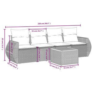 Conjunto de Sofás Negros para Jardín - Product Image 3