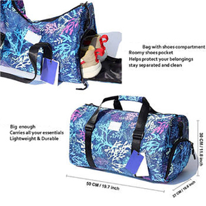 Bolsa Deportiva Grande con Múltiples Bolsillos Interiores para Ropa Deportiva, Zapatos y Artículos Personales, Bolsa de Lona Resistente para Uso en el Gimnasio - Product Image 3