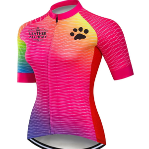 Camiseta de Ciclismo para Mujer, Manga Corta, Ropa de Ciclismo de Verano, Ropa para Bicicleta de Montaña, Jersey de Ciclismo Sublimado - Product Image 1