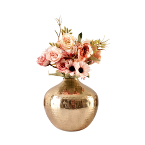 Jarrón Decorativo de Metal con Flores de Aspecto Impresionante, Color Dorado, para Decoración de Mesa en Hogares y Hoteles - Product Image 6