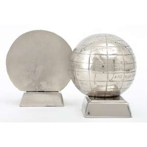 Regalos Empresariales, Sujetalibros de Globo Terráqueo Plateado, Organizador de Revistas, Libros y Periódicos, Decoración de Mesa, Sujetalibros Decorativos, Última Llegada - Product Image 6