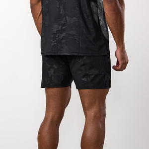 Shorts de sport décontractés pour hommes, longueur genou, été-automne, séchage rapide, respirants, écologiques, avec cordon de serrage, confortables, couleur unie, service OEM - Product Image 2