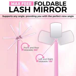 Wholesale Professional Custom Color Coated Stainless Steel 3X Lighted <b>Eyelash</b> Extension Makeup Mirror Private Label Cosmetic - Product Image 6