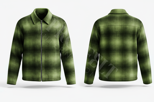 Vêtements Personnalisés : Veste à Carreaux Entièrement Zippée, Chemise Décontractée Légère à Manches Longues, Idéale pour le Travail en Extérieur et la Mode Toutes Saisons - Product Image 3