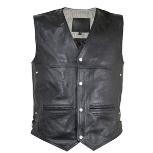 Gilet en cuir professionnel pour moto, veste de moto pour homme avec matériau en cuir véritable durable - Product Image 1