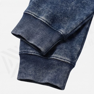 Ensemble de survêtement vintage personnalisé avec logo, sweat à capuche zippé délavé à l'acide et pantalon de jogging évasé à jambe droite, couleur personnalisable - Product Image 6