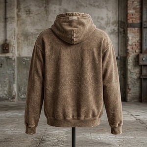 เสื้อสเวตเชิ้ตมีฮู้ด Mantic Enterprises สำหรับผู้ชาย สีน้ำตาล ผ้าฟลีซ สวมใส่สบาย มีโลโก้ด้านหน้า ดีไซน์กระเป๋าเสื้อ ทรงปกติ เหมาะสำหรับใส่ในฤดูใบไม้ร่วง - Product Image 3