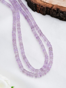 Perles d'améthyste naturelle facettées rondes de 5 mm à 6 mm, perles d'améthyste naturelle facettées pour la création de bijoux fins, pierres précieuses - Product Image 2